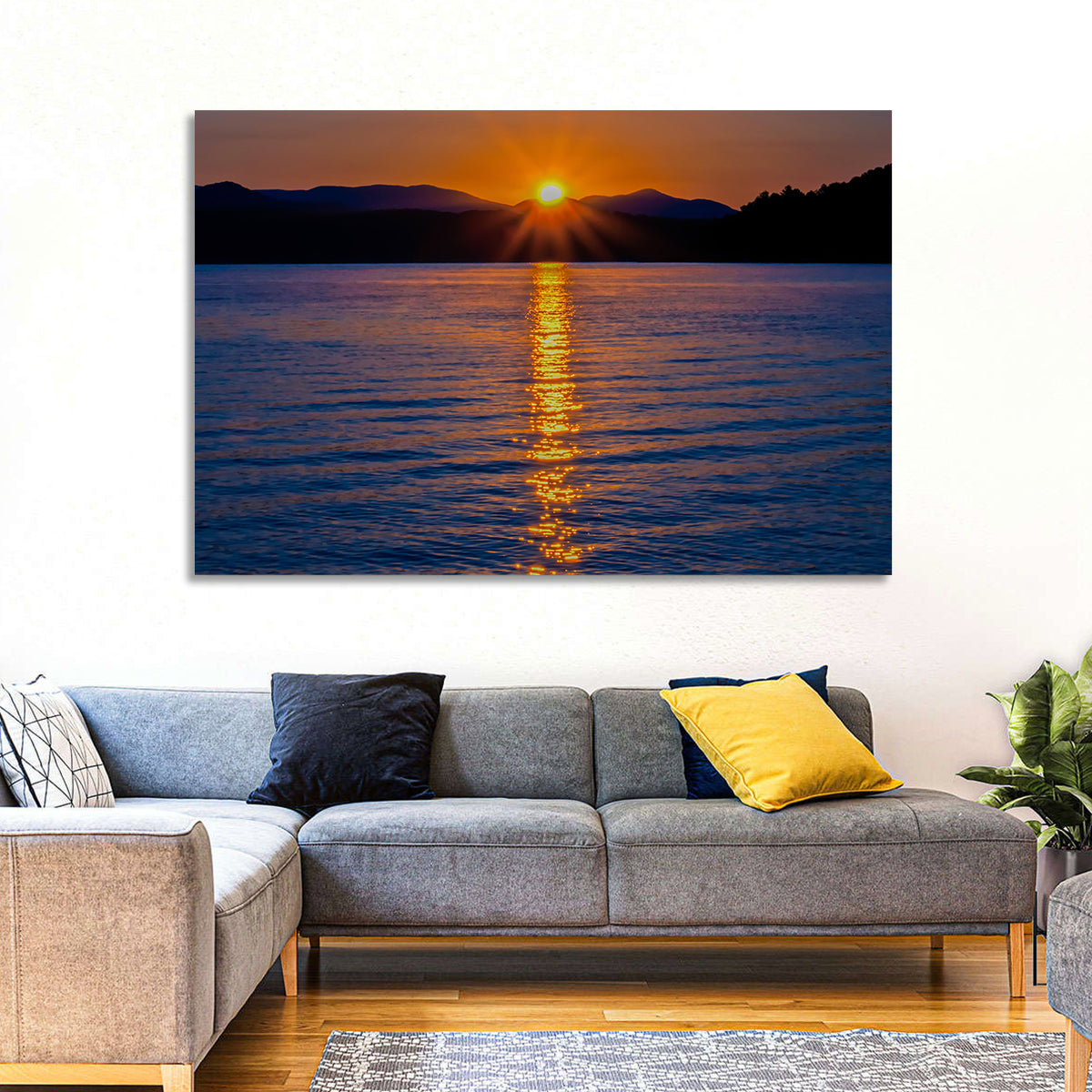 Lake Jocassee Golden Sunrise Wall Art