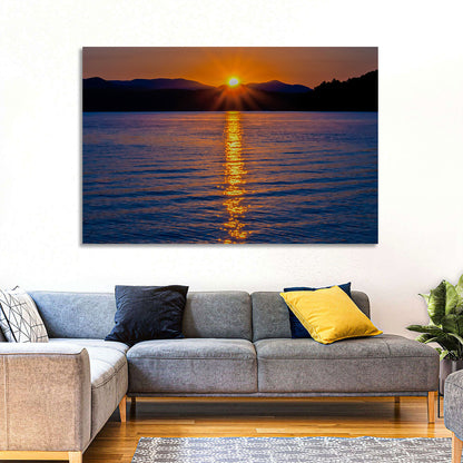 Lake Jocassee Golden Sunrise Wall Art