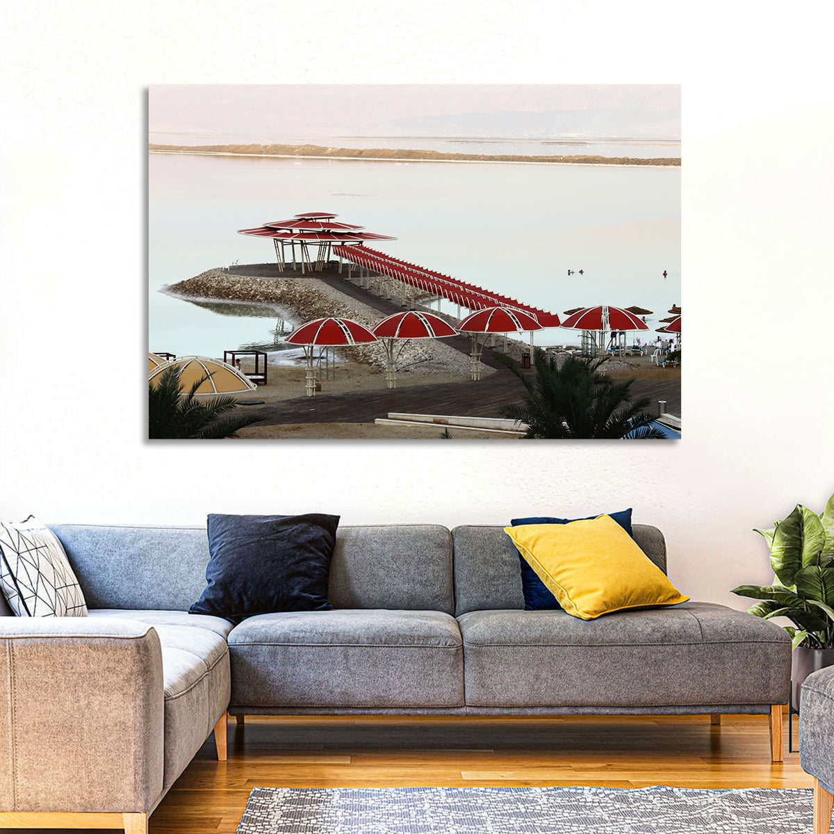 Ein Bokek Dead Sea Boardwalk Wall Art in a room, landscape