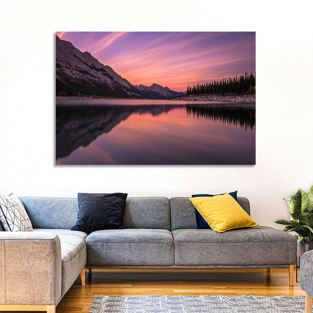 Medicine Lake Sunset Reflection Wall Art