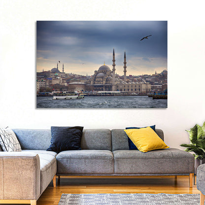 Istanbul Skyline with New Mosque Wall Art