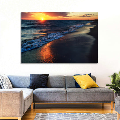 Lake Balkhash Golden Dusk Wall Art