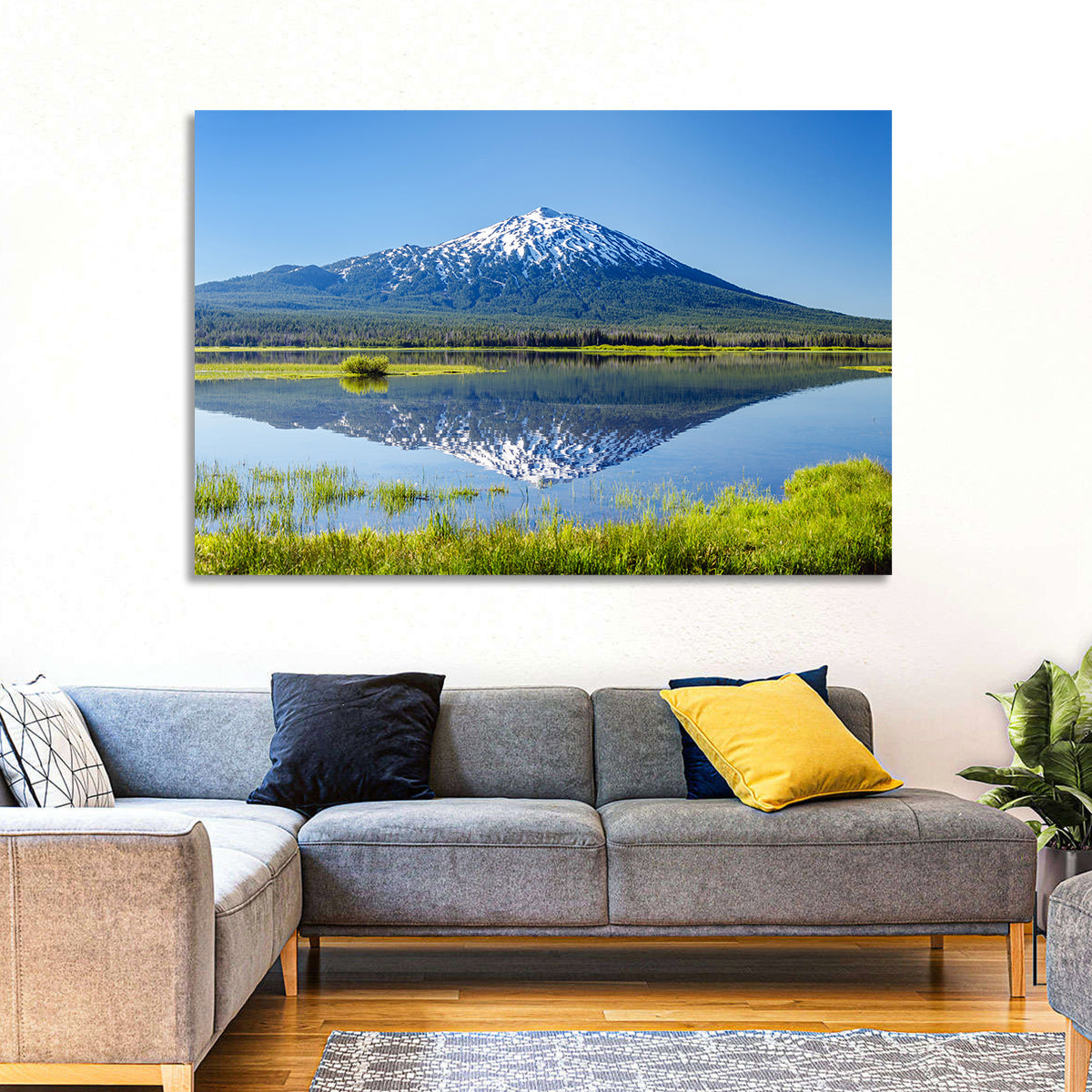 Mount Bachelor Lake Reflection Wall Art
