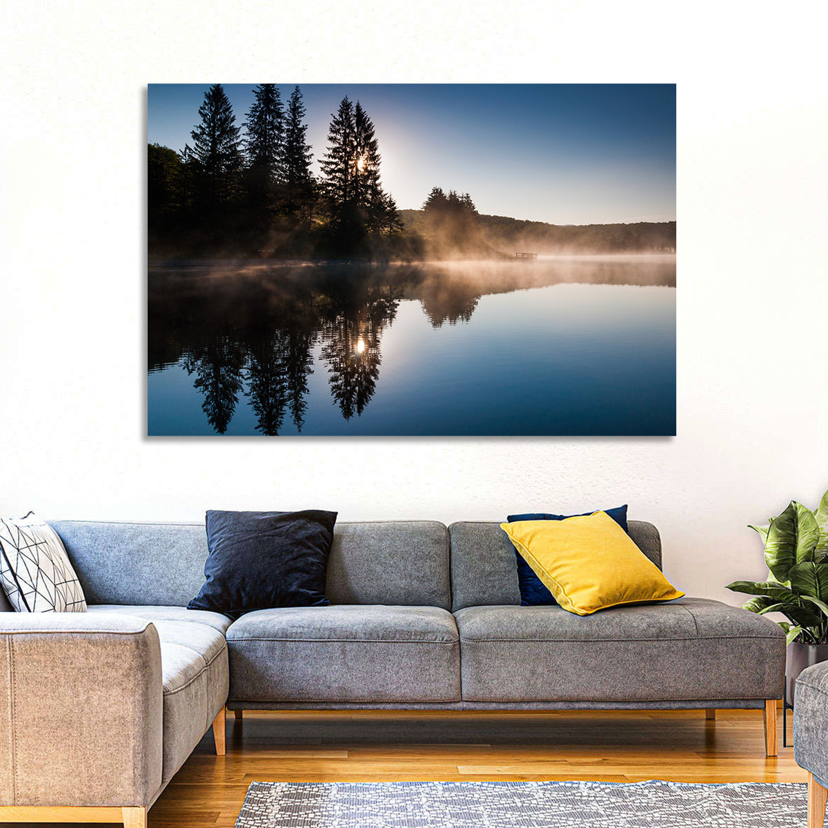 Spruce Knob Lake Morning Mist Wall Art