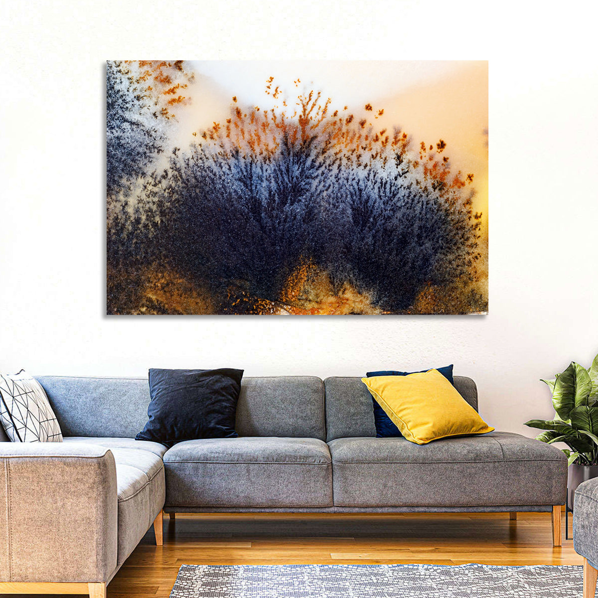 Moss Agate Study Wall Art in a room, landscape