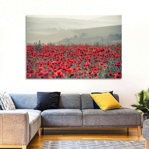 Red Poppy Field Wall Art