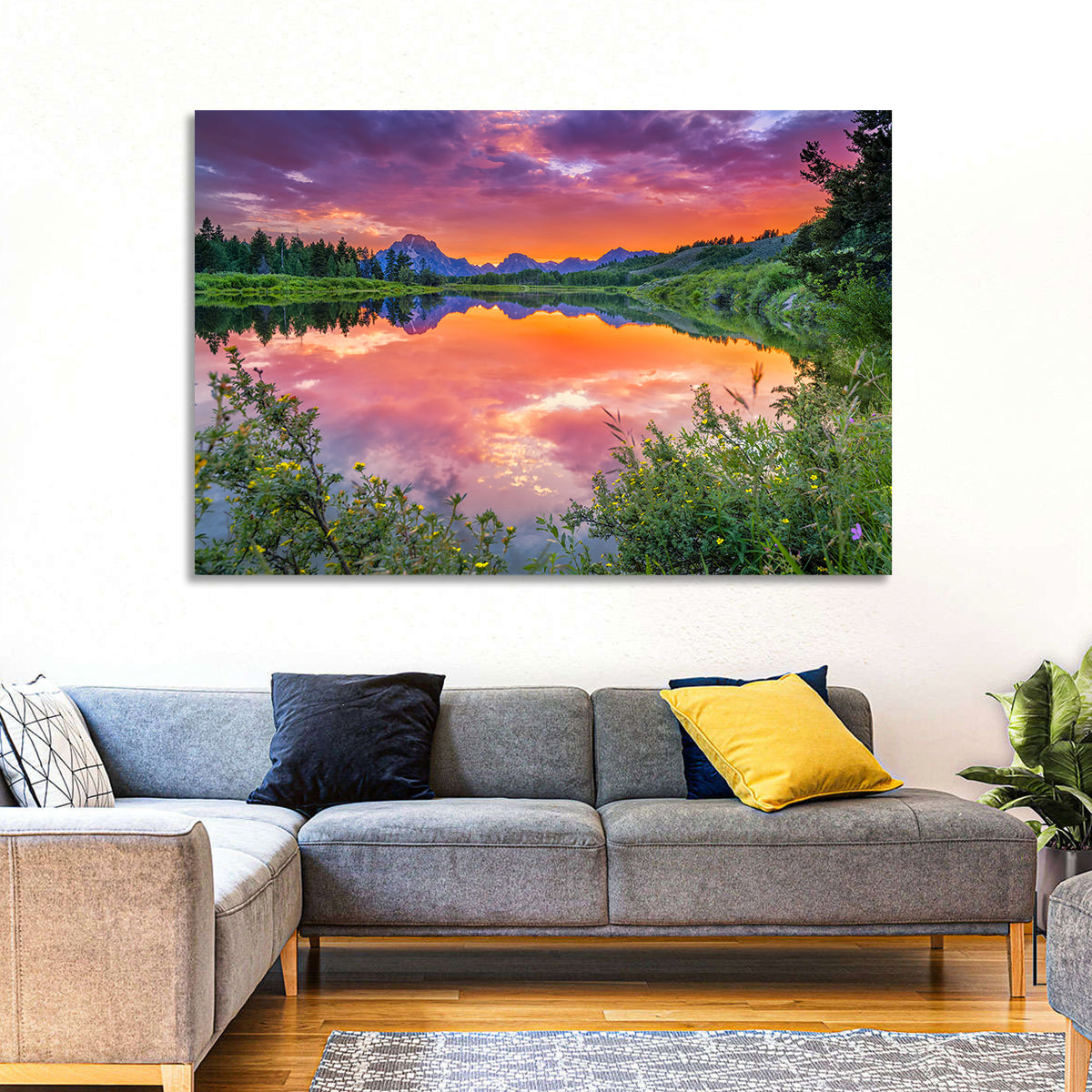 Oxbow Bend Sunset Wall Art