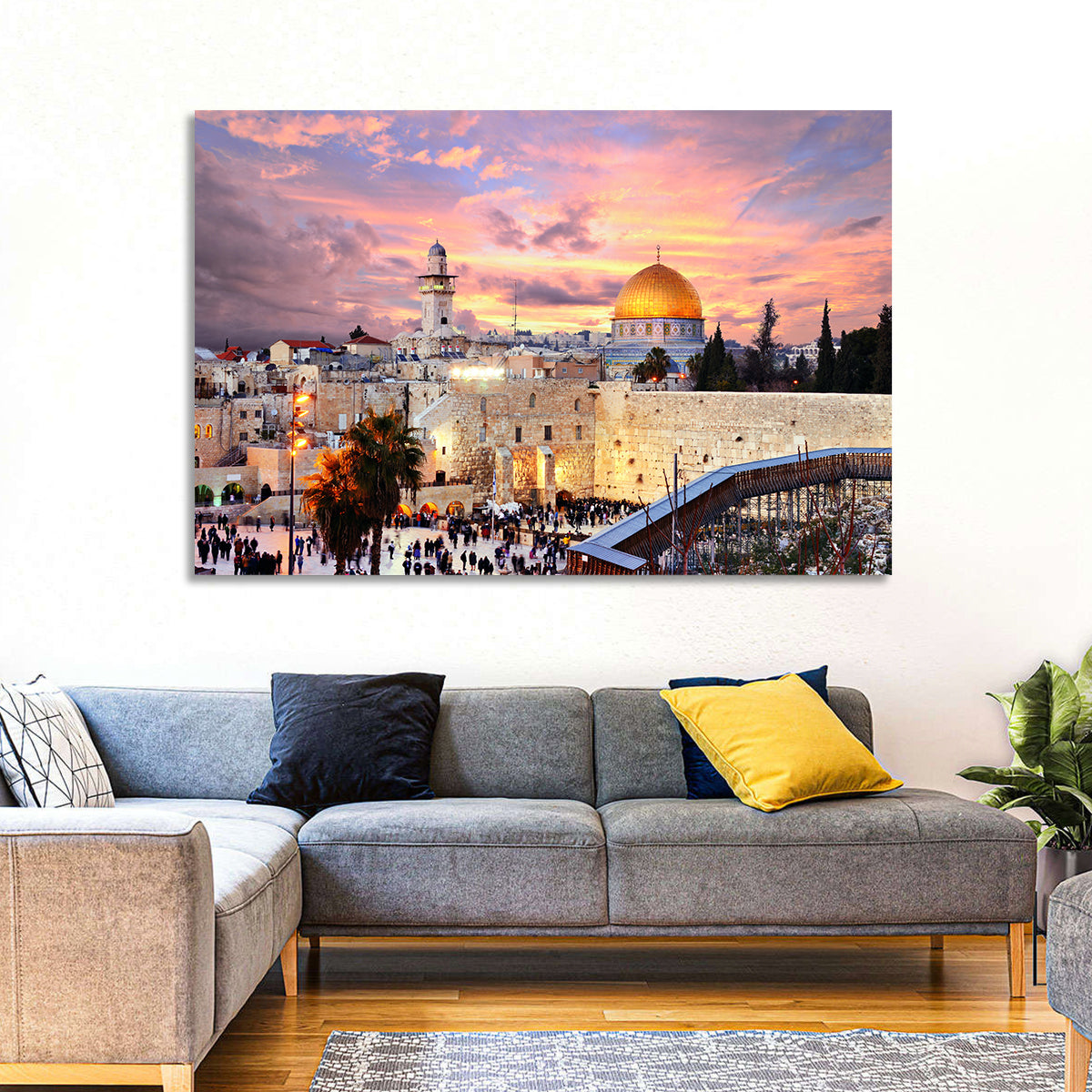 Jerusalem Old City Sunset Wall Art