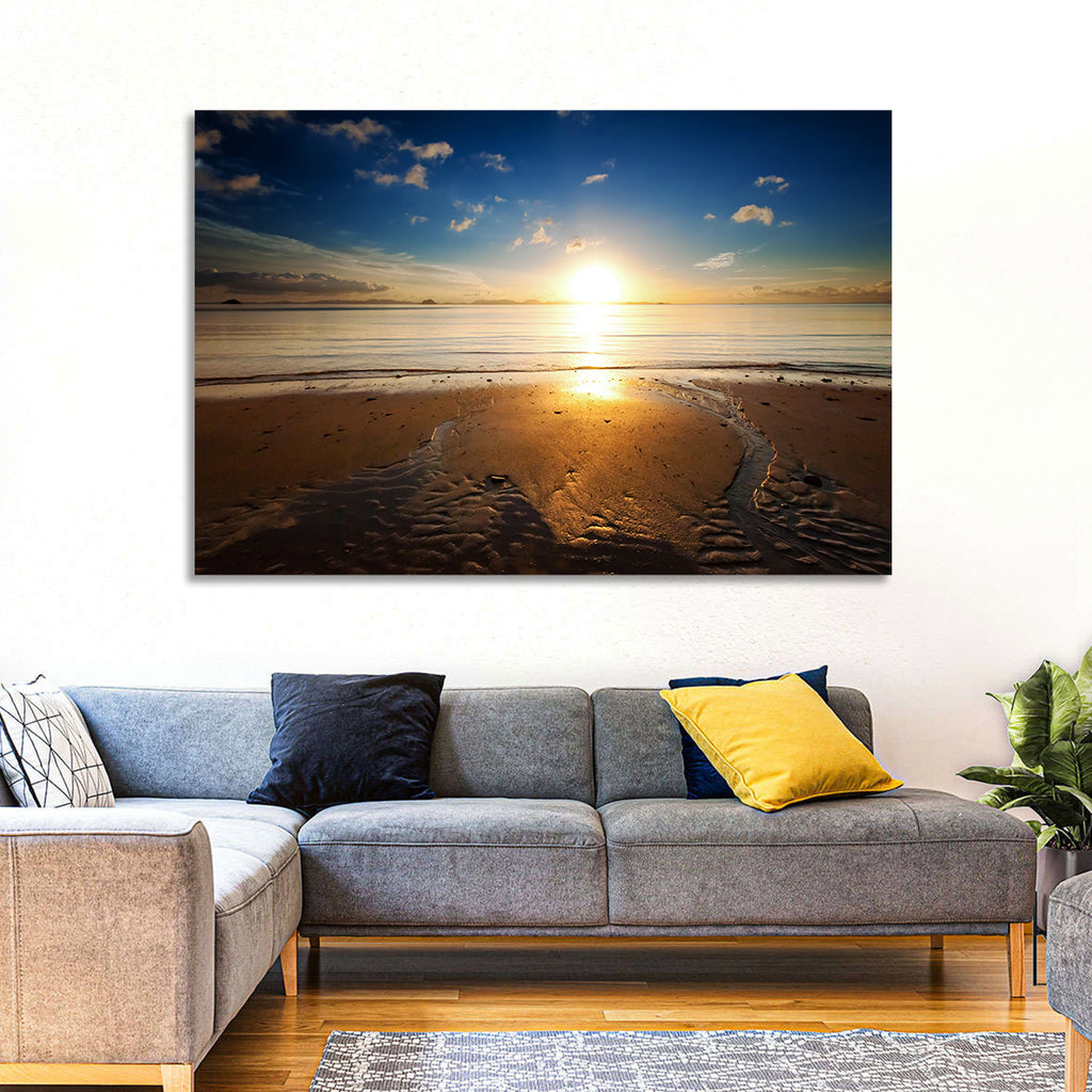Sunrise Over Rippling Sand Wall Art