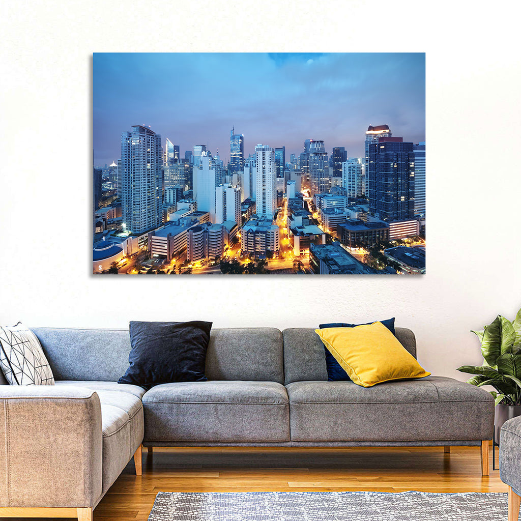 Manila Cityscape at Dusk Wall Art