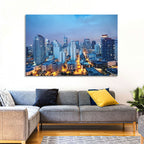 Manila Cityscape at Dusk Wall Art