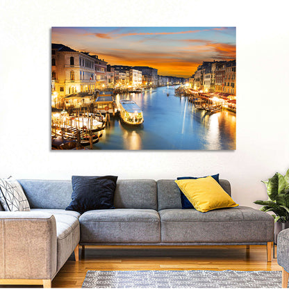 Venice Grand Canal at Dusk Wall Art
