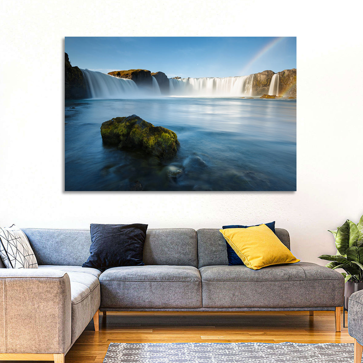 Goðafoss Waterfall, Mývatn Wall Art in a room, landscape