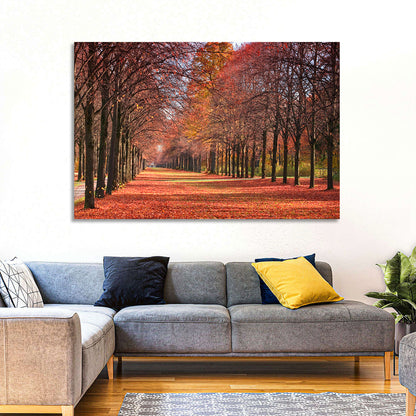 Tree-lined Autumn Lane Wall Art