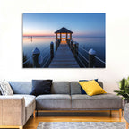 Pamlico Sound Twilight Gazebo Wall Art