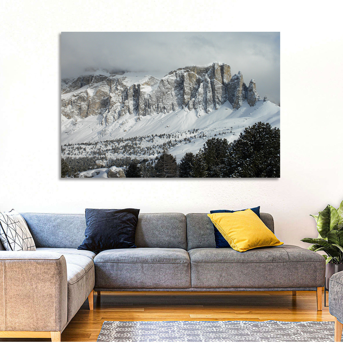 Gruppo Cella Mountains Wall Art in a room, landscape