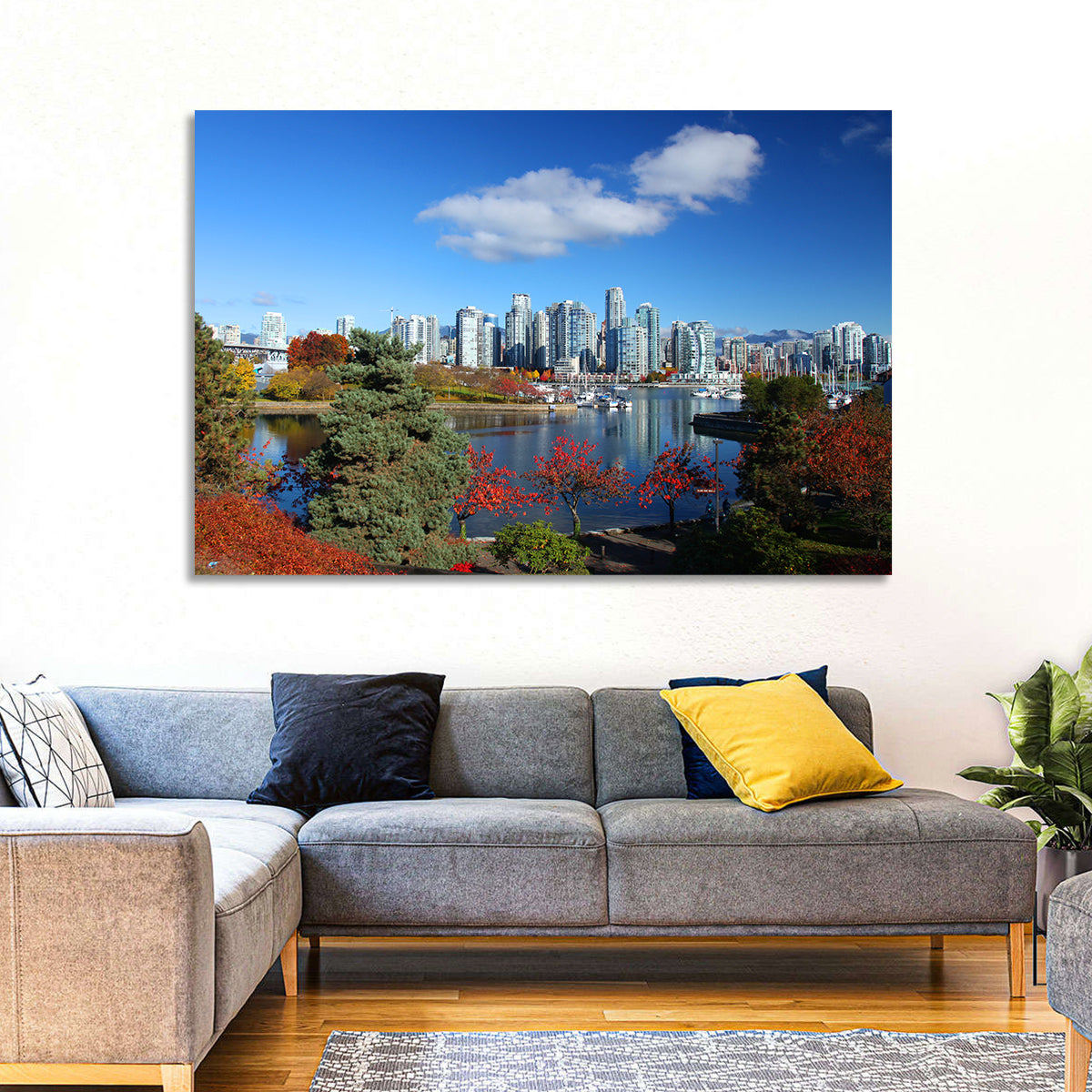 Vancouver Autumn Skyline Wall Art
