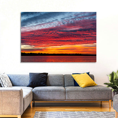 Lake Ijssel Dusk Reflection Wall Art