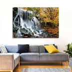 Autumn Waterfall at Sonsbeek Park Wall Art