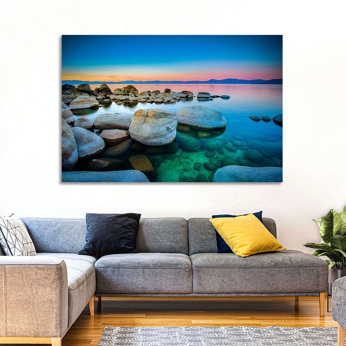 Lake Tahoe Sunset Boulders Wall Art