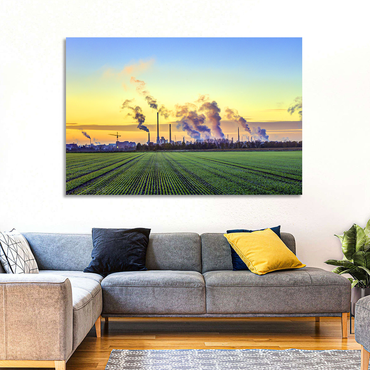 Frankfurt Industrial Edge Wall Art in a room, landscape