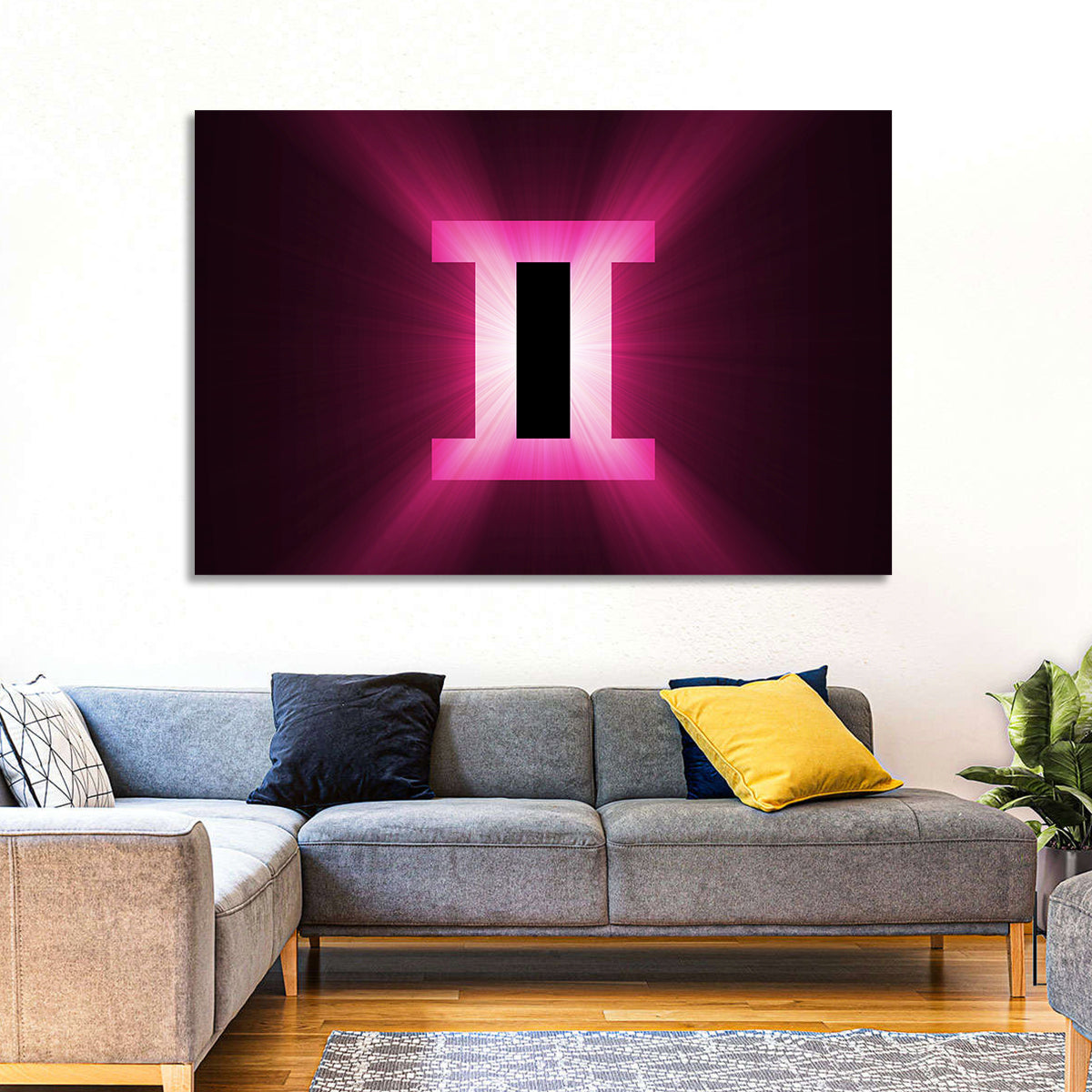 Radiant Gemini Symbol Wall Art