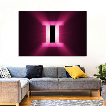 Radiant Gemini Symbol Wall Art