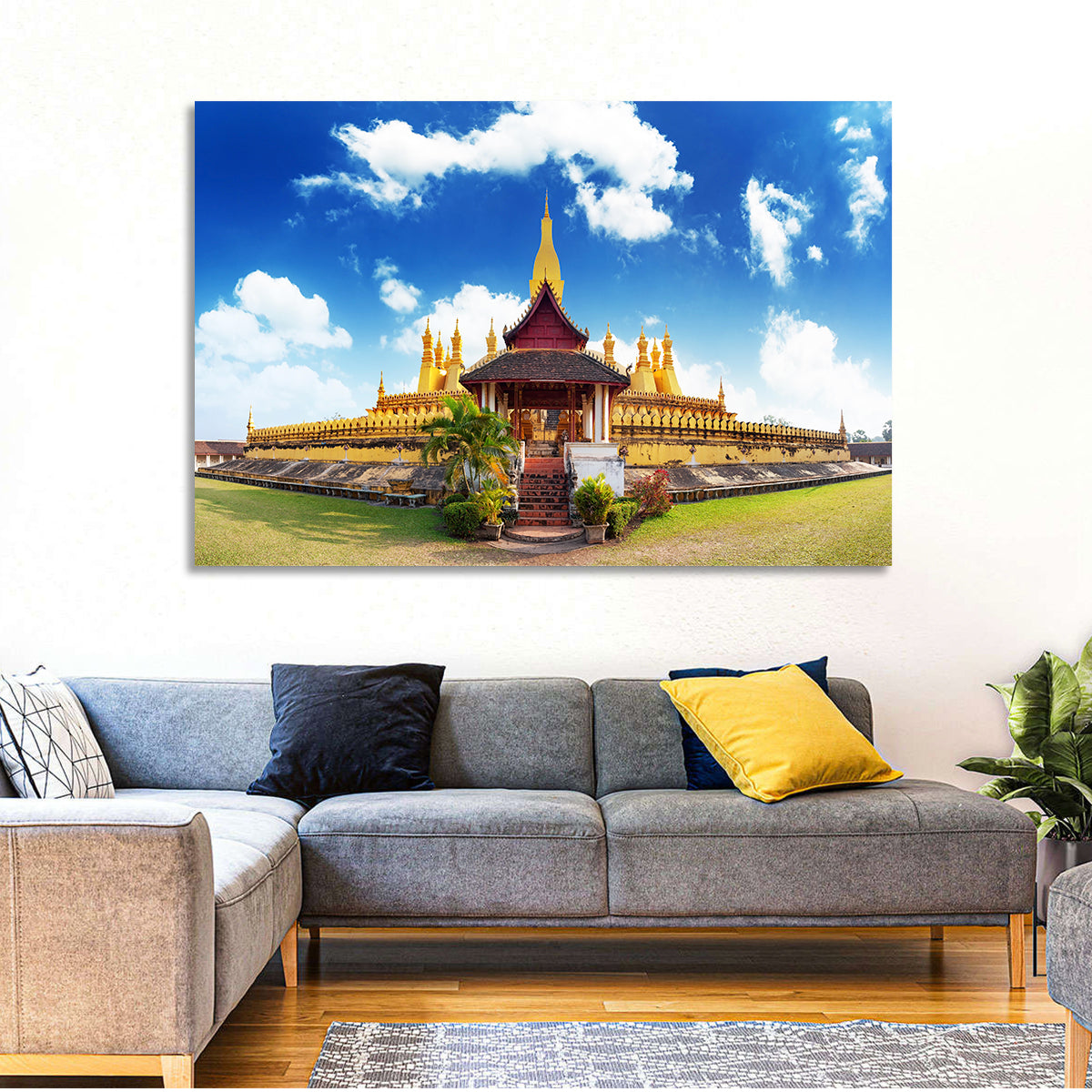Pha That Luang Wall Art in a room, landscape
