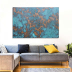 Oxidized Copper Patina Abstract Wall Art