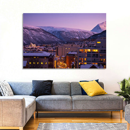 Tromsø Twilight Cityscape Wall Art