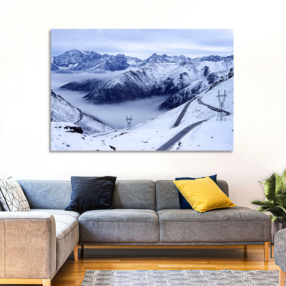 Sichuan Snowy Mountain Pass Wall Art