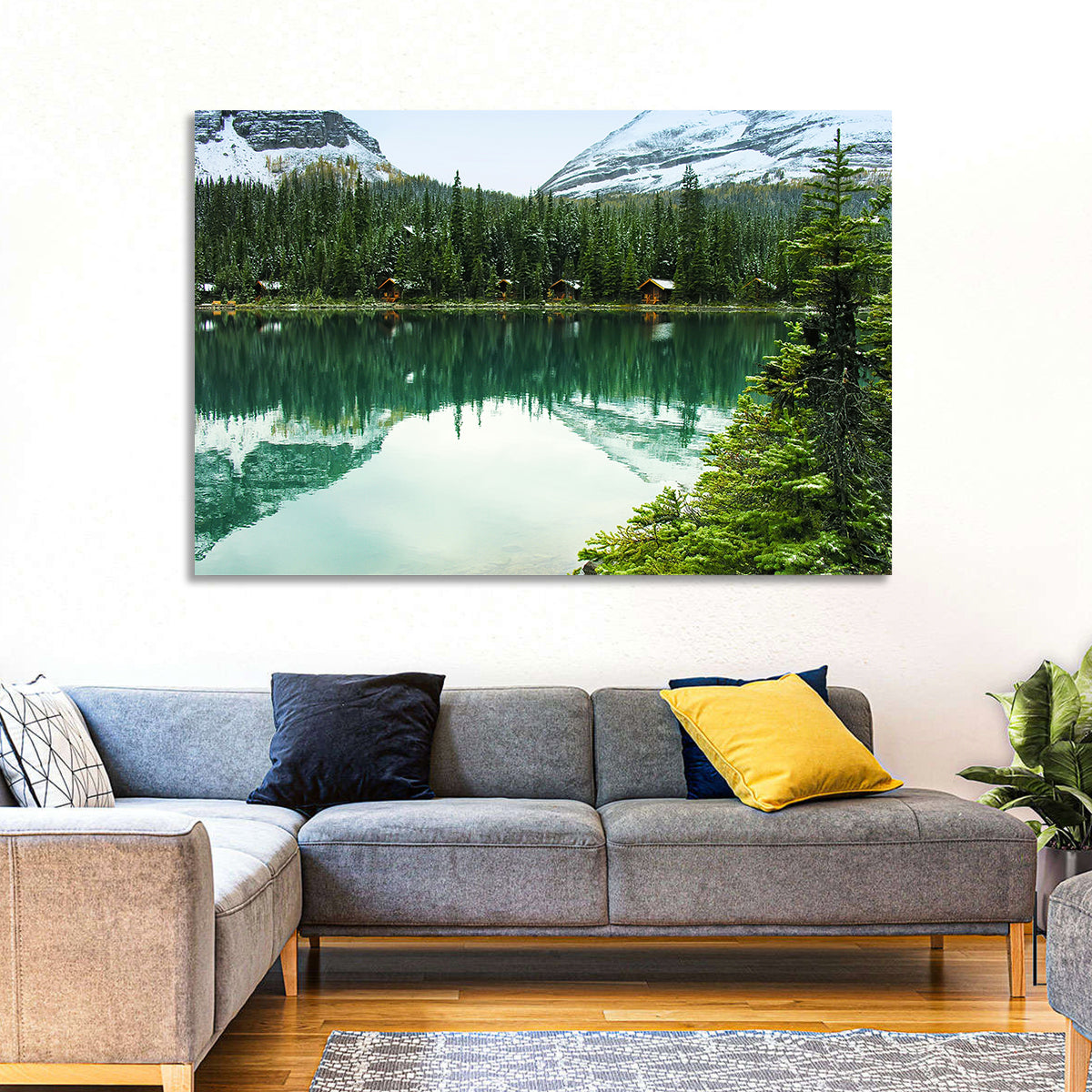 Lake O Hara Morning Wall Art in a room, landscape