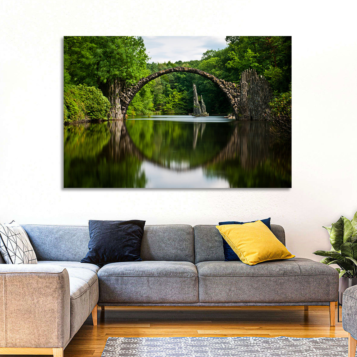 Lake Stone Bridge Wall Art