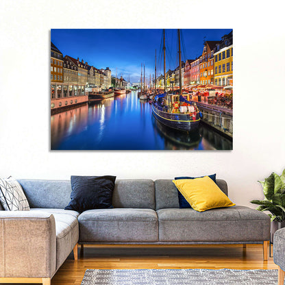 Nyhavn Canal at Dusk Wall Art