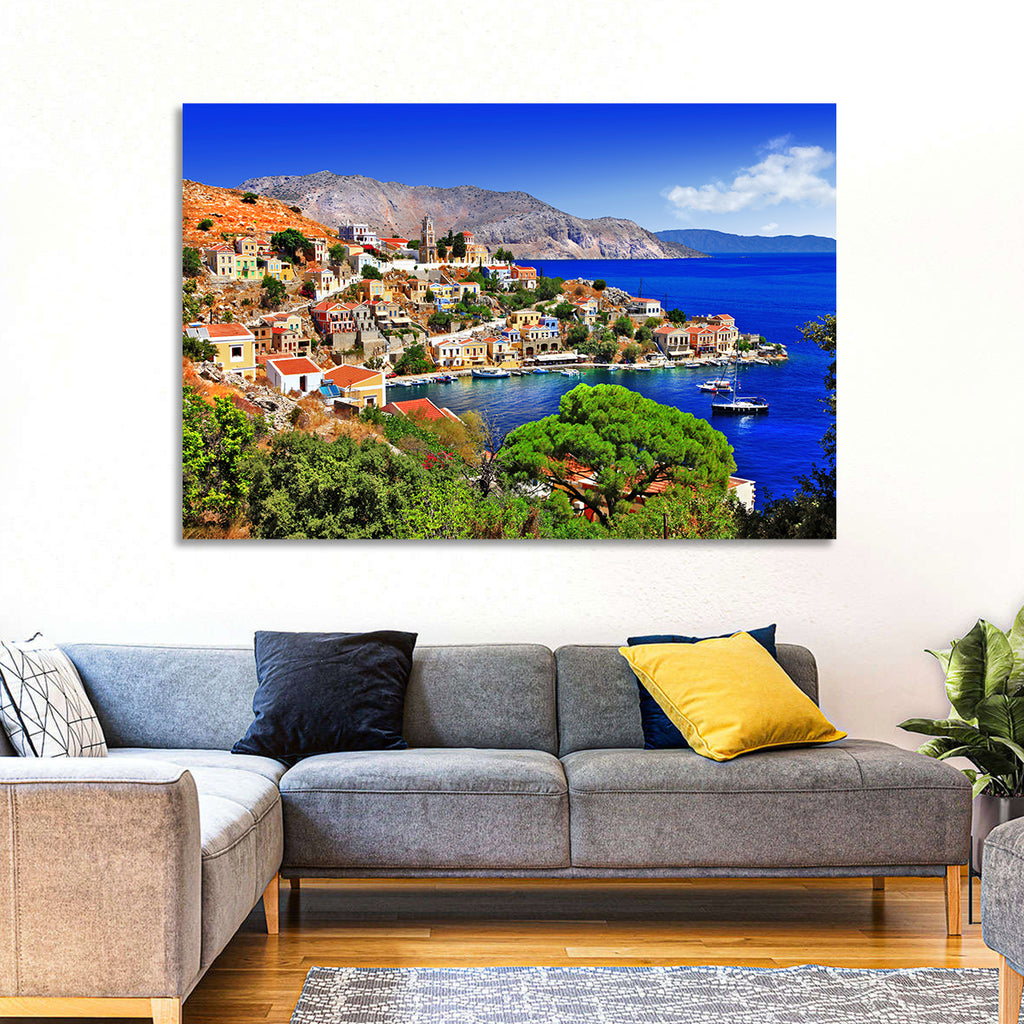 Symi Harbor, Greece Wall Art