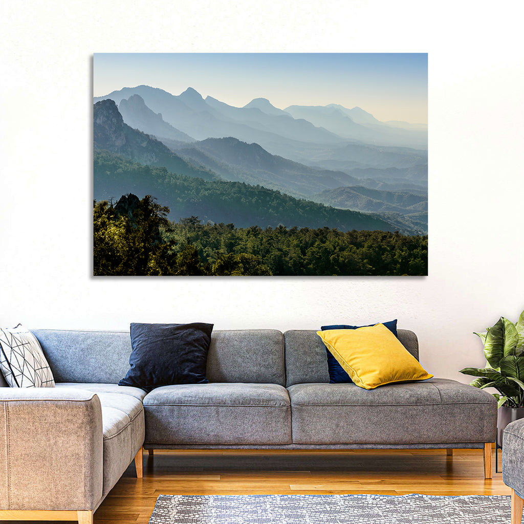 Misty Mountain Ridges Wall Art