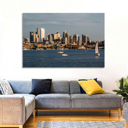 Seattle Skyline at Golden Hour Wall Art