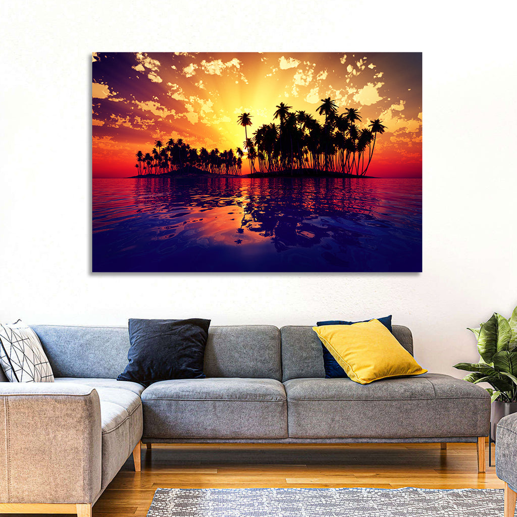 Coconut Island Sunset Wall Art