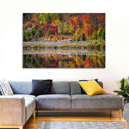 Algonquin Highway 60 Autumn Reflection Wall Art