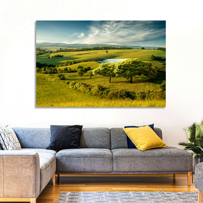Rolling Hills with Pond Wall Art