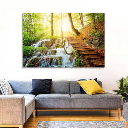 Plitvice Lakes Walkway Wall Art