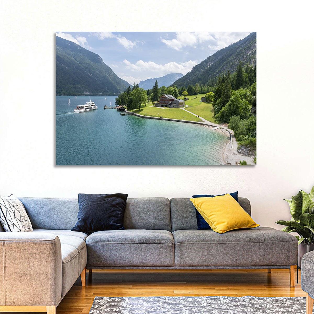 Achensee Summer View Wall Art in a room, landscape