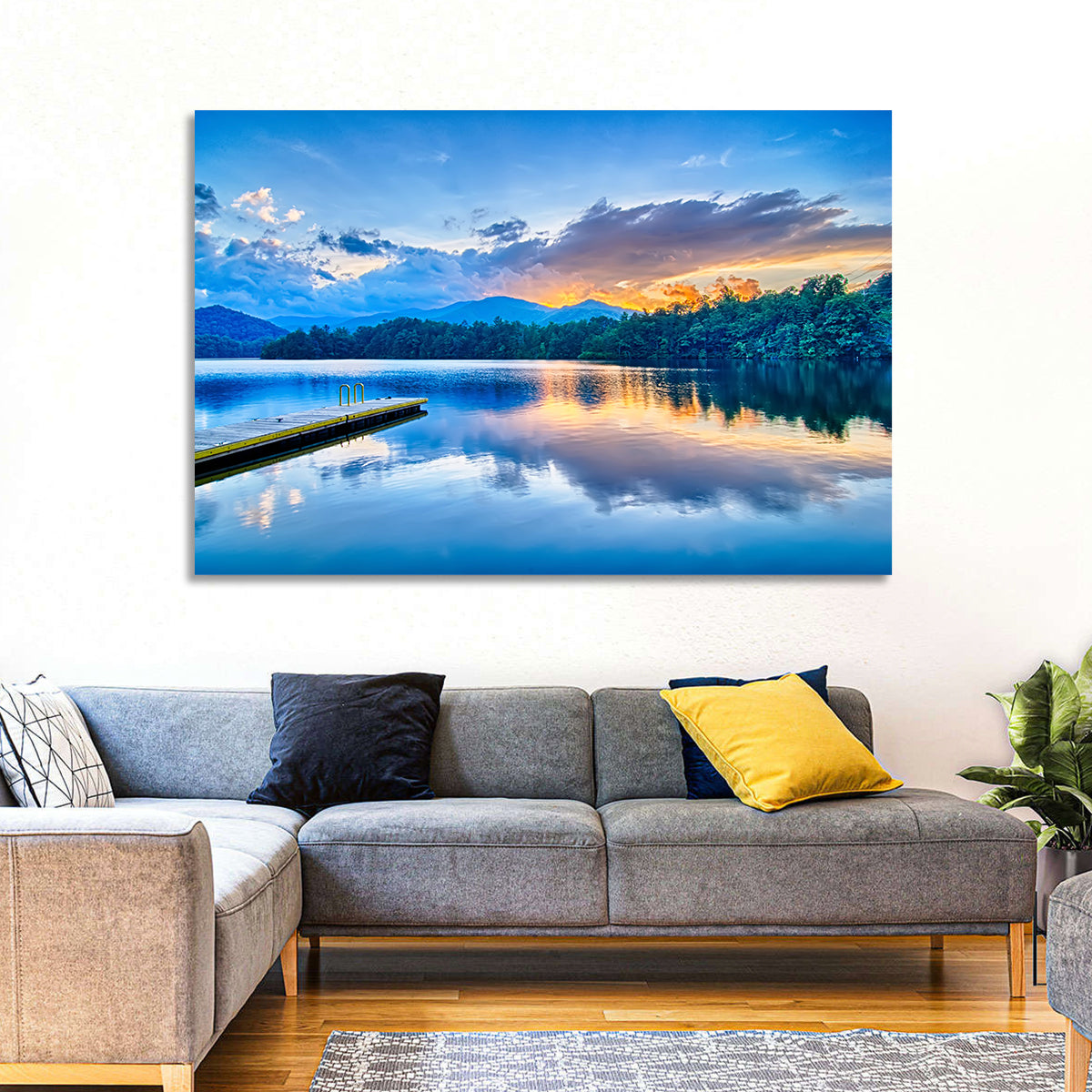 Santeetlah Lake at Golden Hour Wall Art