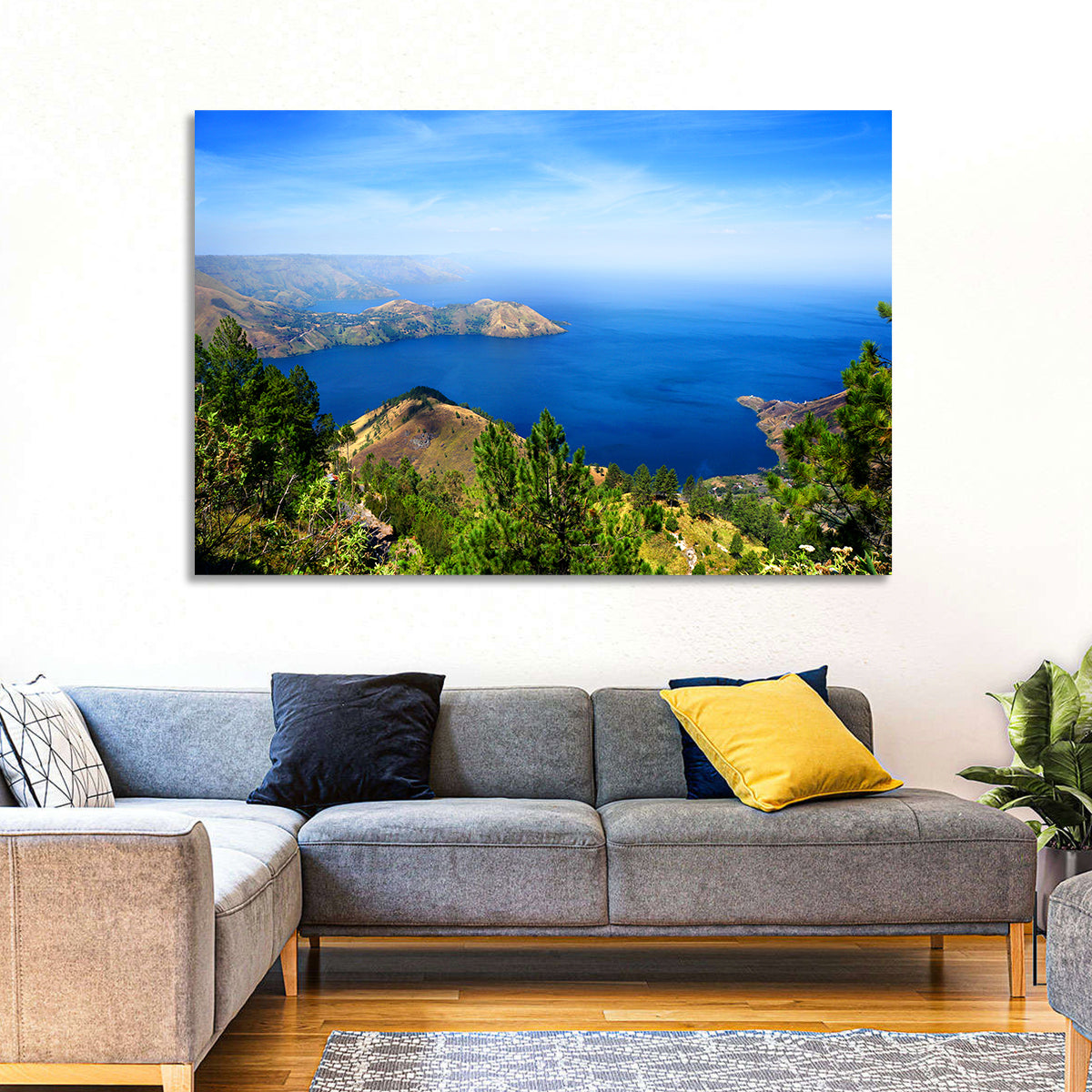 Lake Toba Aerial View Wall Art