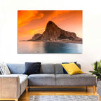 Rock of Gibraltar at Sunset Wall Art
