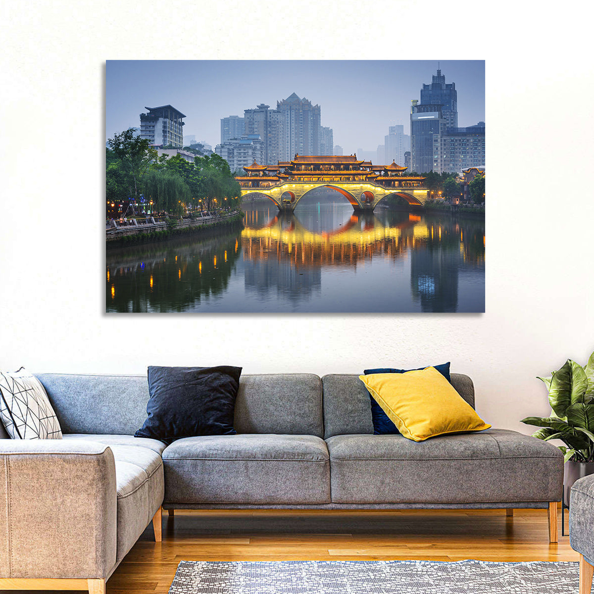 Anshun Bridge at Twilight Wall Art