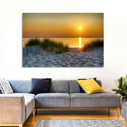 Lake Michigan Sunset Dunes Wall Art