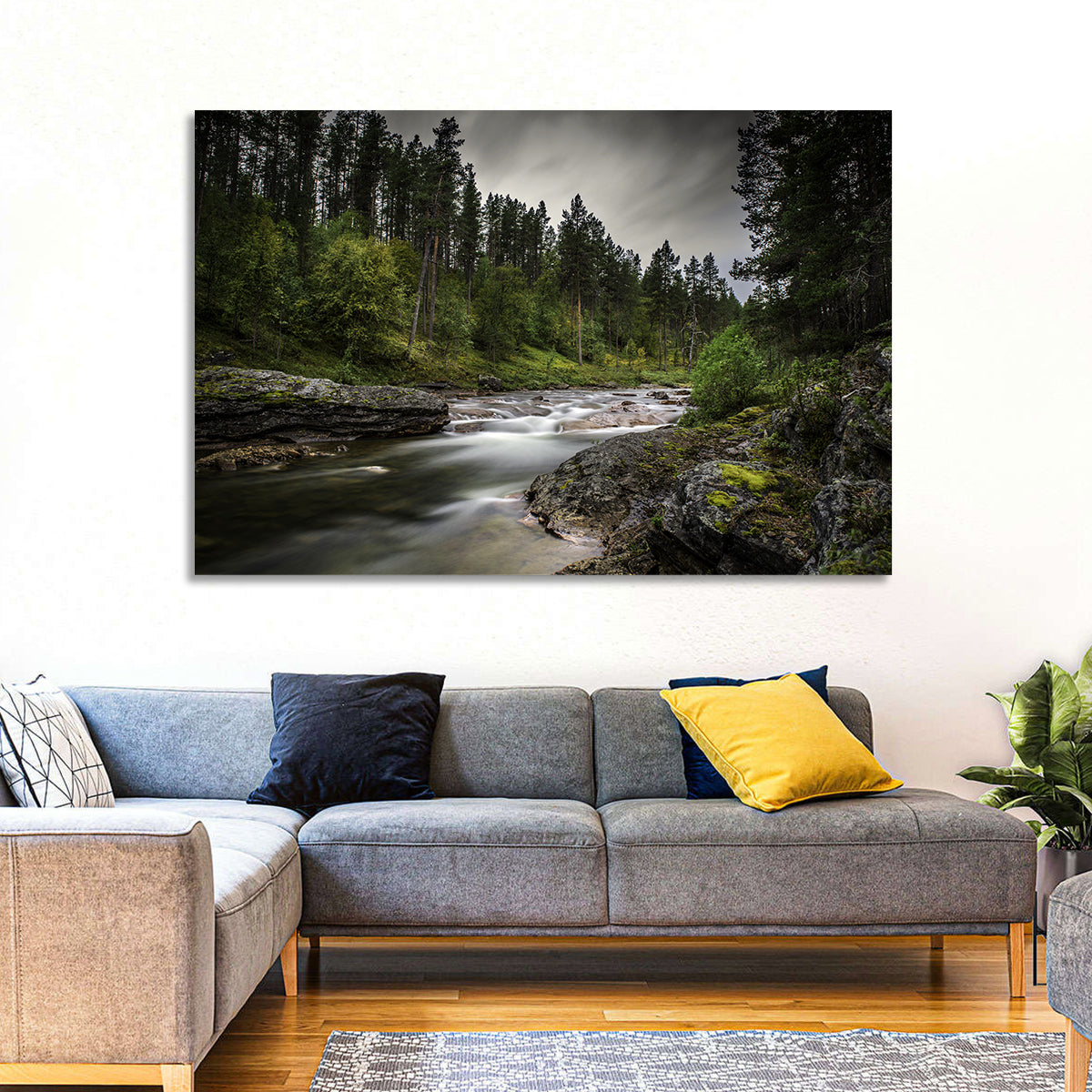 Mossy Forest Stream Wall Art