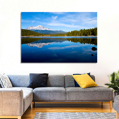 Northern California Snow Capped Lake Wall Art