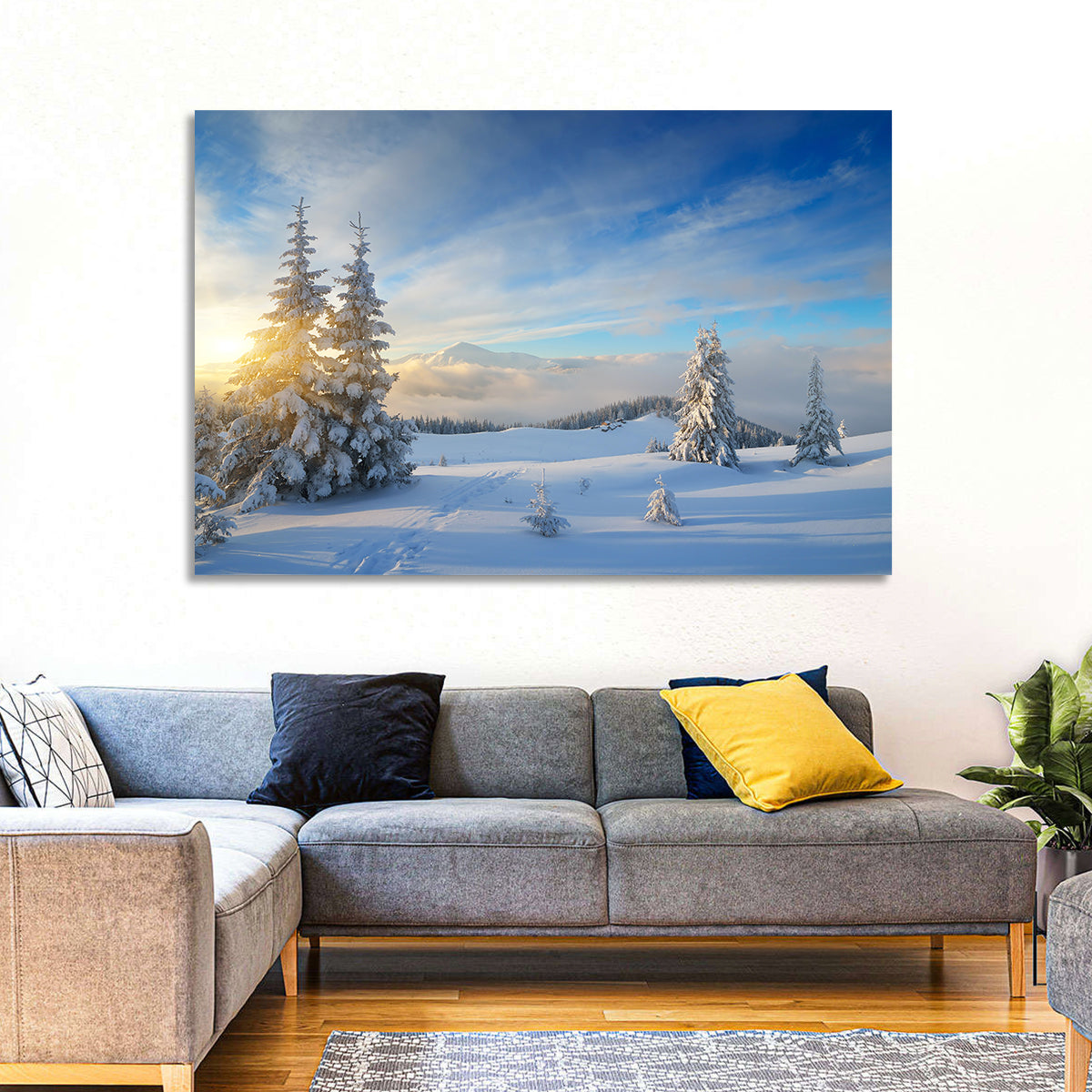 Carpathian Winter Sunrise Wall Art